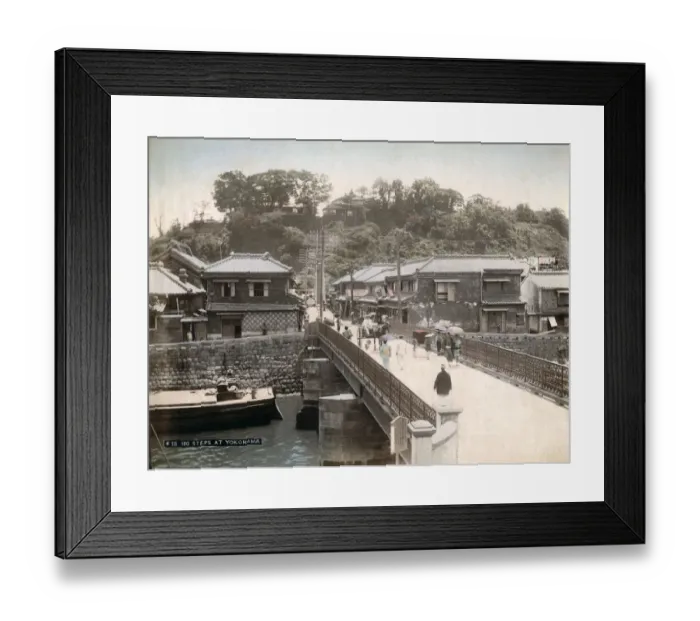 Framed Print : c. 1880s Japan - 100 steps Yokohama Framed Print : c. 1880s Japan - 100 steps Yokohama