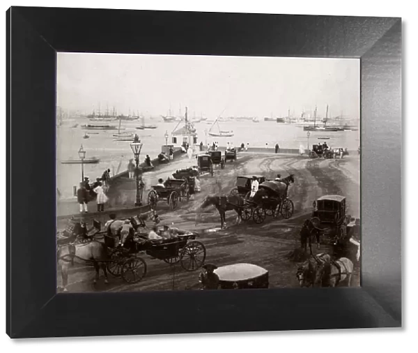 c. 1880s India - dock of Apollo Bunder - Bombay Mumbai