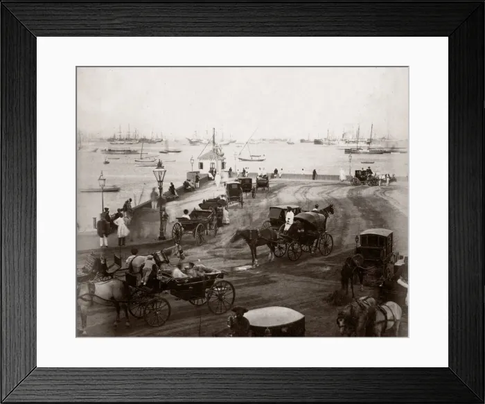 Framed Print : c. 1880s India - dock of Apollo Bunder - Bombay Mumbai Framed Print : c. 1880s India - dock of Apollo Bunder - Bombay Mumbai