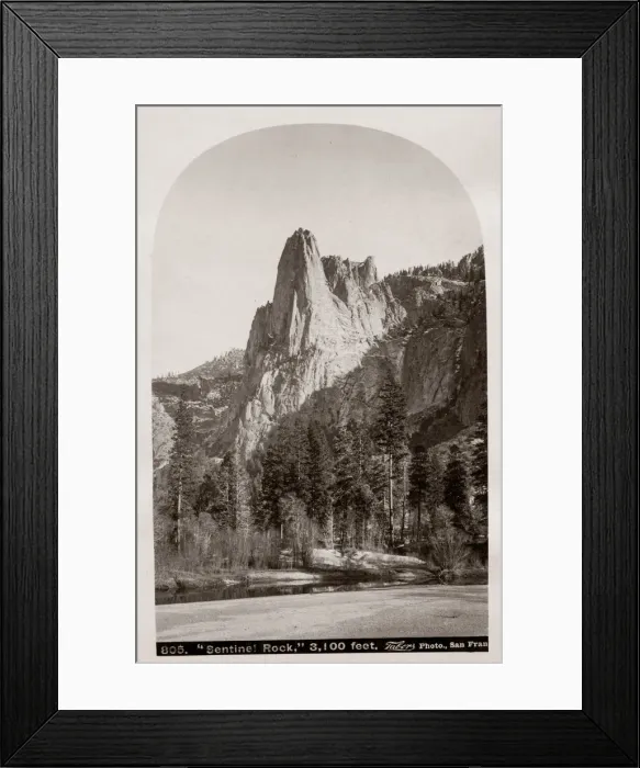 Framed Print : c. 1880s USA California Sentinel Rock Yosemite Isiah Taber Framed Print : c. 1880s USA California Sentinel Rock Yosemite Isiah Taber