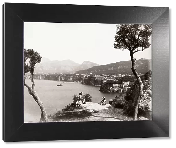 c. 1880s Italy - Amalfi coast Sorrento - hotels and beach