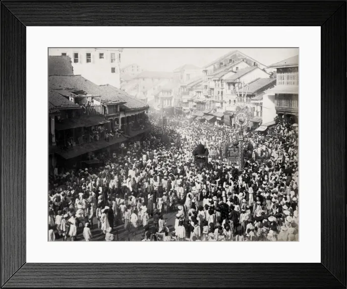 Framed Print : Muharrmam procession, Bombay, Mumbai, India, Islam, Muslim Framed Print : Muharrmam procession, Bombay, Mumbai, India, Islam, Muslim