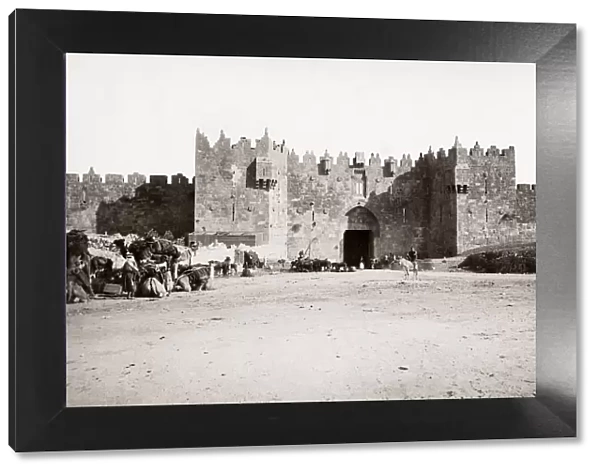 c. 1900 Palestine Israel - Damascus Gate Jerusalem