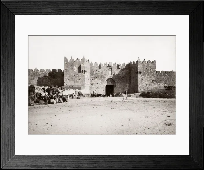 Framed Print : c. 1900 Palestine Israel - Damascus Gate Jerusalem Framed Print : c. 1900 Palestine Israel - Damascus Gate Jerusalem
