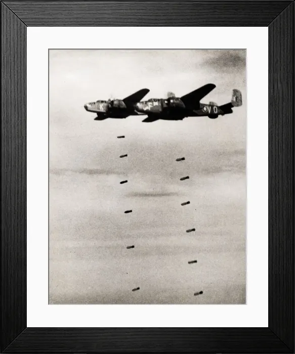 Framed Print : WW II - Mitchell bombers of the RAF Arnhem, Netherlands Framed Print : WW II - Mitchell bombers of the RAF Arnhem, Netherlands