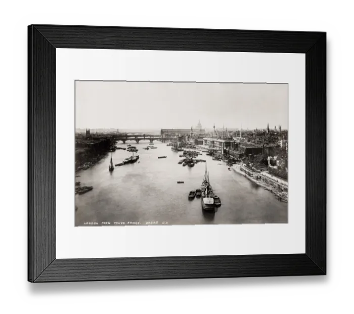 Framed Print : London along the River Thames from Tower Bridge Framed Print : London along the River Thames from Tower Bridge