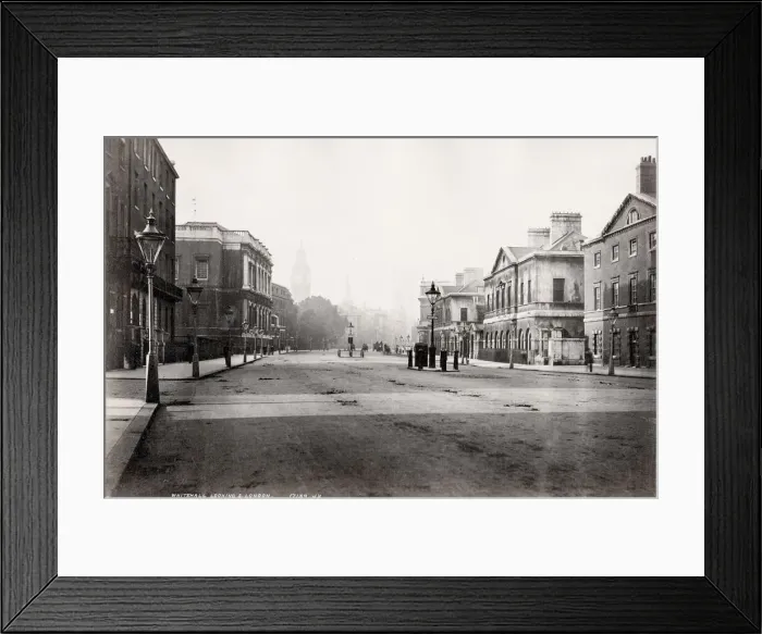 Framed Print : View looking south along Whitehall, central London Framed Print : View looking south along Whitehall, central London