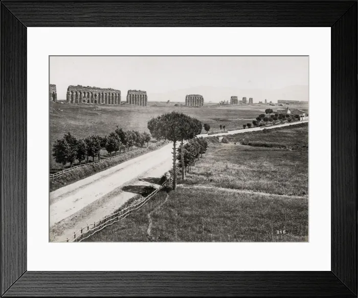 Framed Print : Appian Way, view of ancient Roman aquaduct, Rome Italy Framed Print : Appian Way, view of ancient Roman aquaduct, Rome Italy