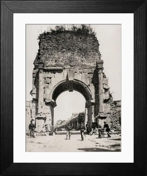 Framed Print : Ruins of ancient Roman arch, probably Rome, Italy Framed Print : Ruins of ancient Roman arch, probably Rome, Italy