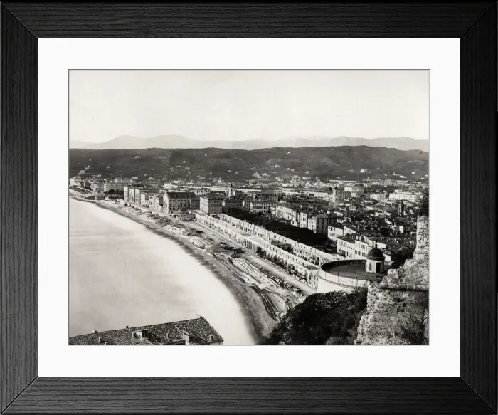 Framed Print : City Of Nice and Promenade Des Anglais waterfront view Framed Print : City Of Nice and Promenade Des Anglais waterfront view