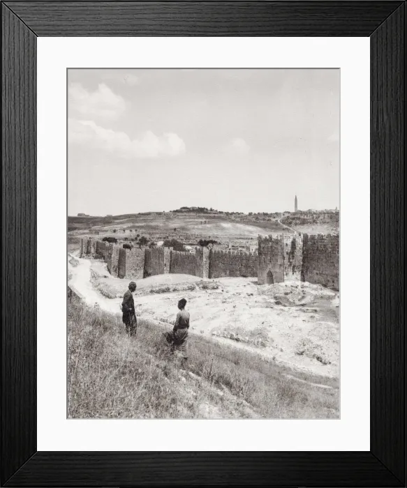 Framed Print : Wall of Jerusalem, Mount of Olives, Palestine, Israel, Holy Framed Print : Wall of Jerusalem, Mount of Olives, Palestine, Israel, Holy