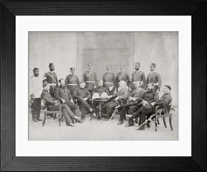 Framed Print : British army in India - officers of the 17th Native Infantry Framed Print : British army in India - officers of the 17th Native Infantry