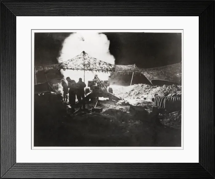 Framed Print : WW II - American marine 155 howitzer gun Okinawa Framed Print : WW II - American marine 155 howitzer gun Okinawa
