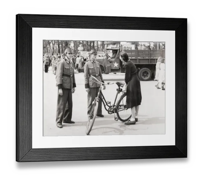 Framed Print : World War II Berlin action against black market 1945 Framed Print : World War II Berlin action against black market 1945