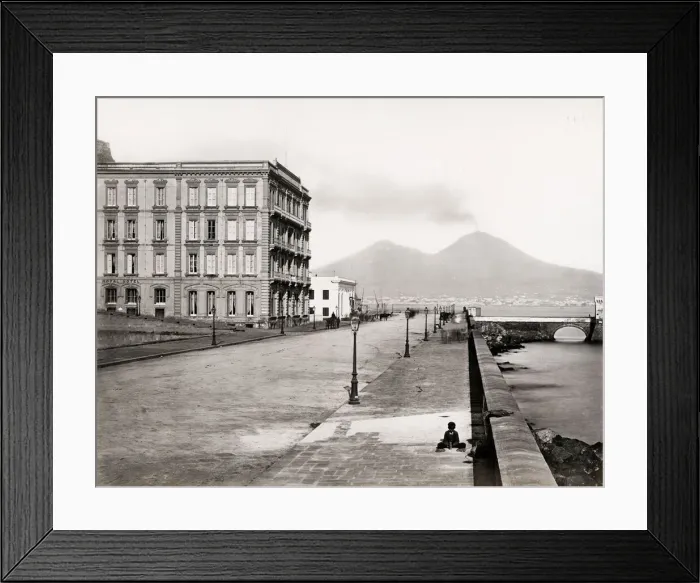 Framed Print : Hotel Royal Naples, Napoli, view towards Mount Vesuvius Framed Print : Hotel Royal Naples, Napoli, view towards Mount Vesuvius