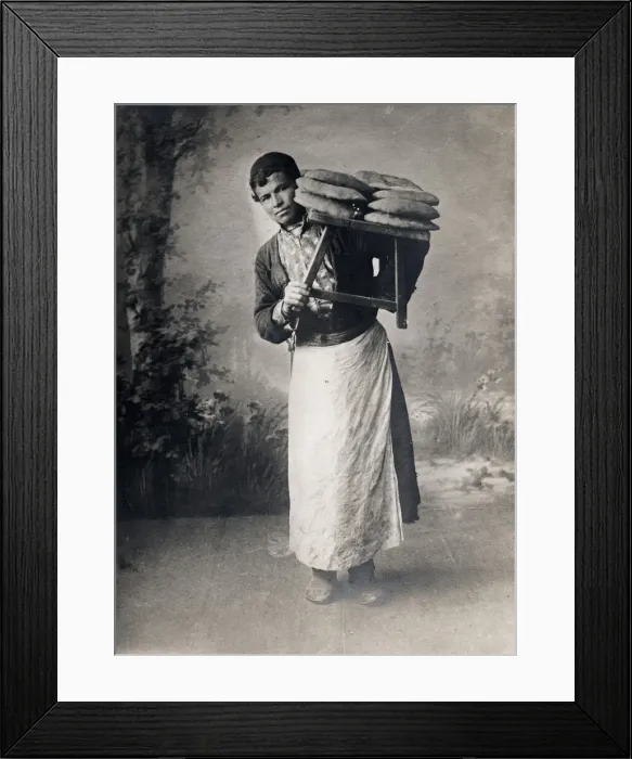 Framed Print : Caucasus Georgia Tiflis Tblisi - baker caarrying bread Framed Print : Caucasus Georgia Tiflis Tblisi - baker caarrying bread