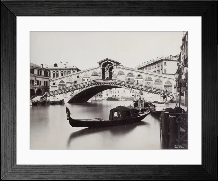 Framed Print : Gondola, Rialto Bridge, Venice, Italy, Carlo Naya studio Framed Print : Gondola, Rialto Bridge, Venice, Italy, Carlo Naya studio