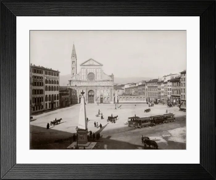 Framed Print : c. 1890s / 1900 Italy - church of Santa Croce Florence Framed Print : c. 1890s / 1900 Italy - church of Santa Croce Florence