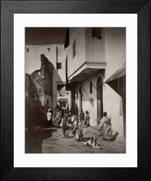Framed Print : c. 1890s North Africa -street probably Algeria Algiers Framed Print : c. 1890s North Africa -street probably Algeria Algiers