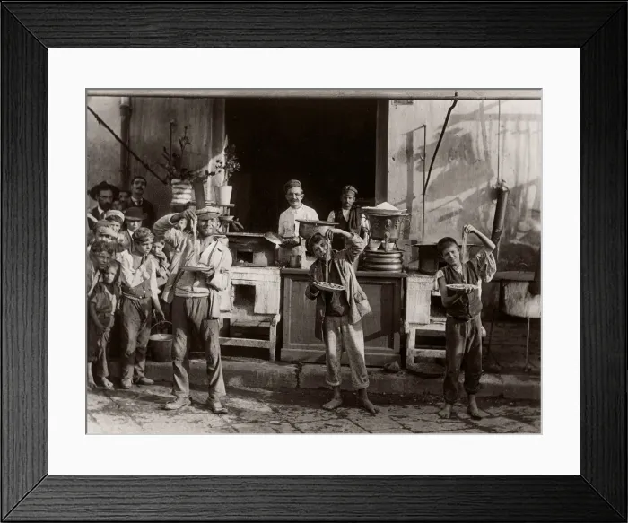 Framed Print : c. 1880s Italy - spaghetti makers Framed Print : c. 1880s Italy - spaghetti makers