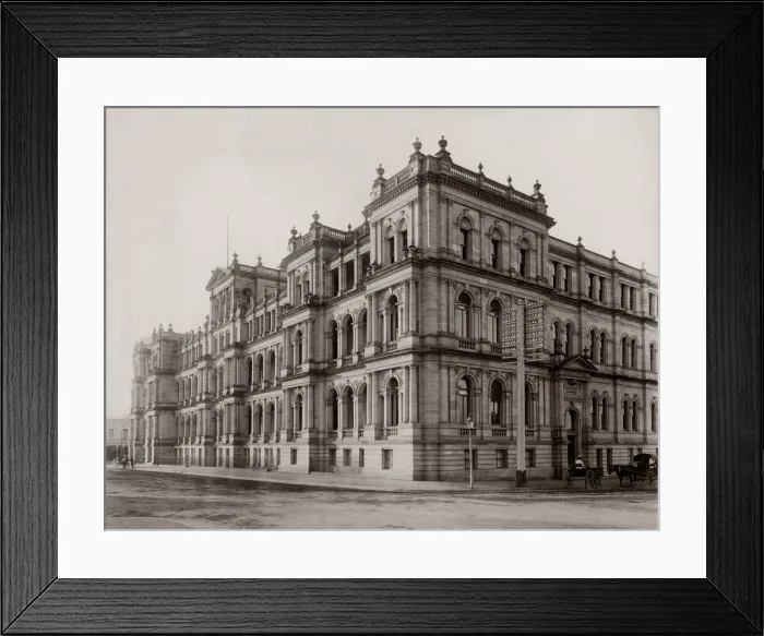 Framed Print : c. 1890s - street view in Melbourne Australia Framed Print : c. 1890s - street view in Melbourne Australia