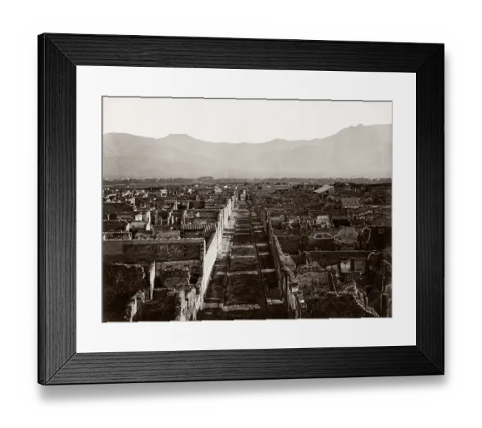 Framed Print : c. 1880s Italy - view among the ruins of Pompeii Framed Print : c. 1880s Italy - view among the ruins of Pompeii