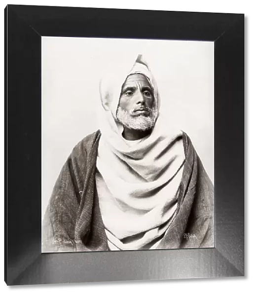 c. 1890 North Africa Egypt - Bedouin man by JP Sebah