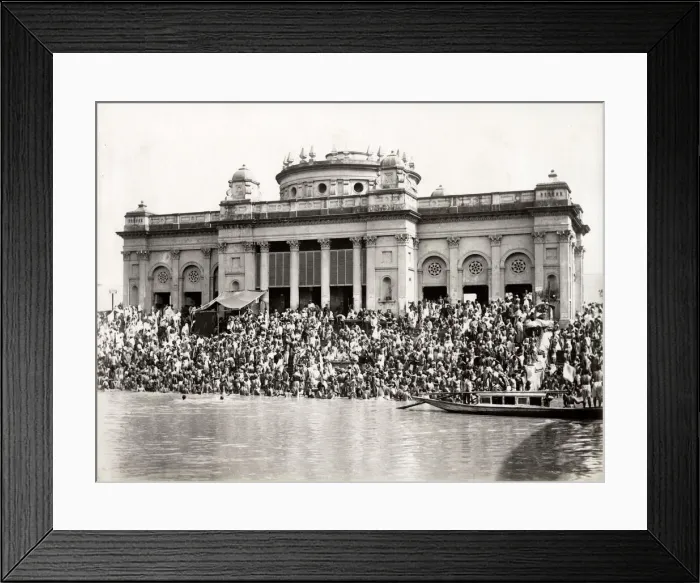 Framed Print : Ceremonial river bathing, Ganges? India Framed Print : Ceremonial river bathing, Ganges? India