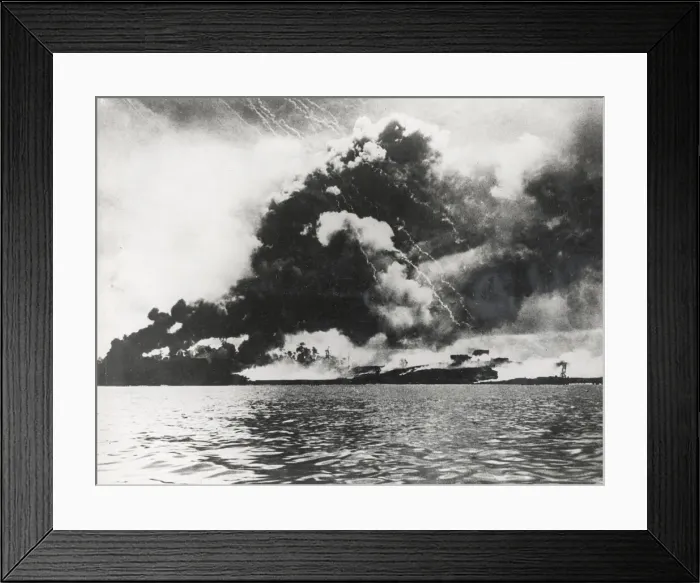 Framed Print : World War II fires burning on Tarakan Island Borneo Framed Print : World War II fires burning on Tarakan Island Borneo