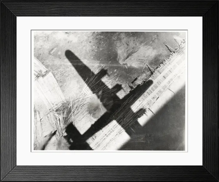 Framed Print : World War II silhouette of RAF Liberator bomber Burma Framed Print : World War II silhouette of RAF Liberator bomber Burma
