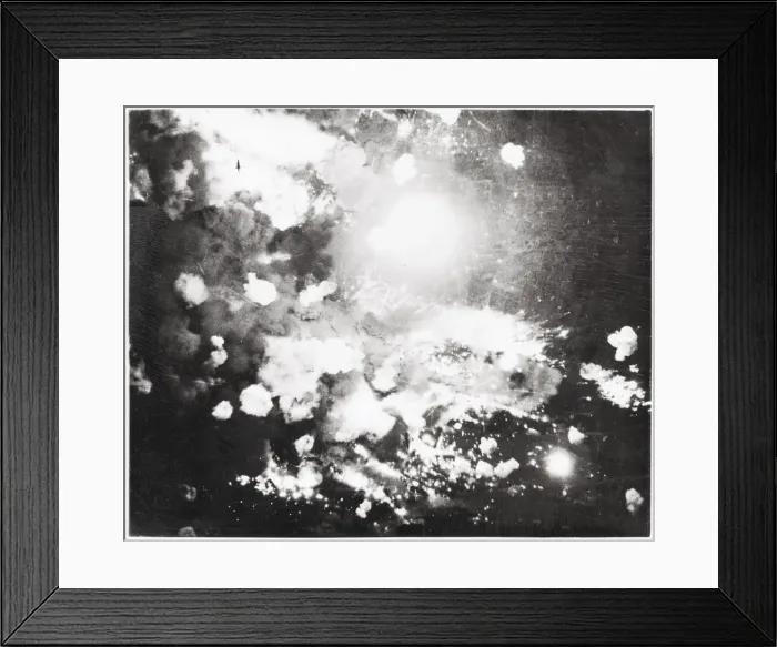 Framed Print : World War II fires burning Pforzheim, Germany Framed Print : World War II fires burning Pforzheim, Germany