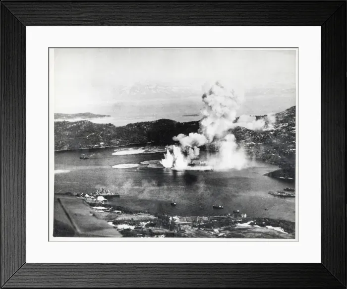 Framed Print : World War II Royal Navy last action against Germany Framed Print : World War II Royal Navy last action against Germany