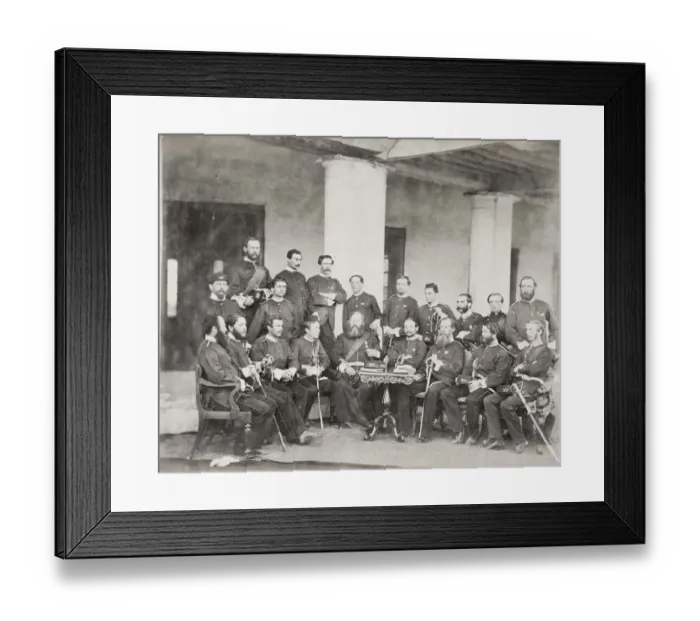 Framed Print : British army India, officers of the 107th Regiment 1863 Framed Print : British army India, officers of the 107th Regiment 1863