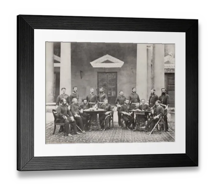 Framed Print : British army India, officers the 106th Regiment, 1860 s Framed Print : British army India, officers the 106th Regiment, 1860 s