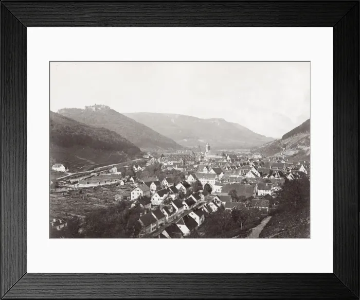 Framed Print : View of the mountain town of Bad Urach, Germany Framed Print : View of the mountain town of Bad Urach, Germany
