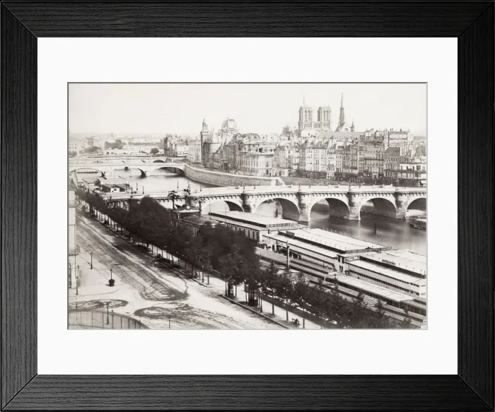 Framed Print : Notre Dame and the River Seine, Paris, France Framed Print : Notre Dame and the River Seine, Paris, France