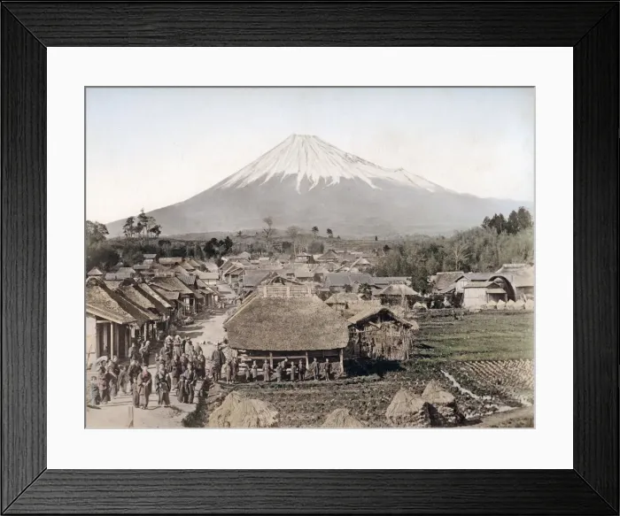 Framed Print : c. 1880s Japan - Mount Fuji, Fujiyama Framed Print : c. 1880s Japan - Mount Fuji, Fujiyama