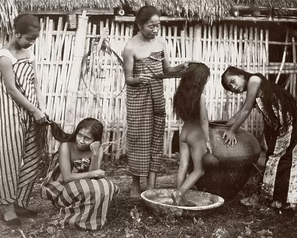 c. 1880s South East Asia - Philippines - girls and women