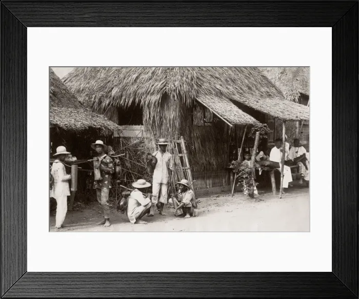 Framed Print : c. 1880s South East Asia - Philippines - street scene Framed Print : c. 1880s South East Asia - Philippines - street scene