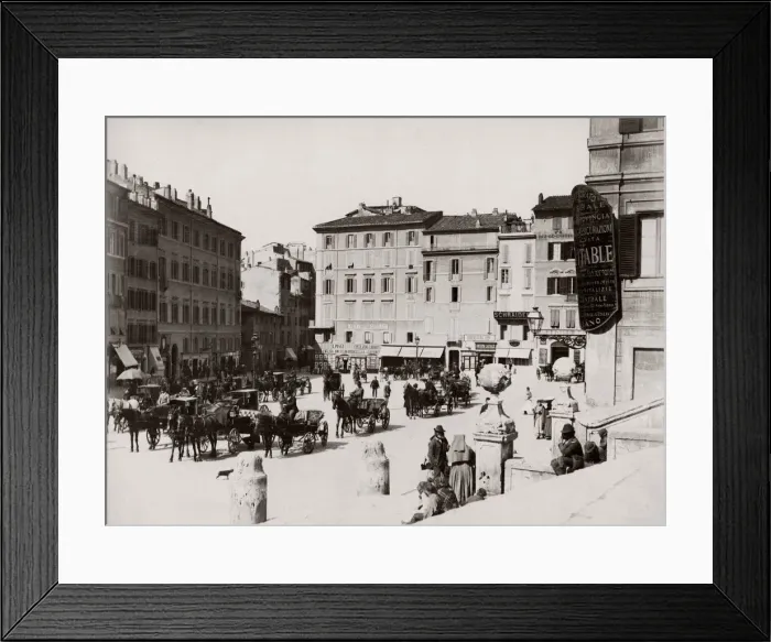 Framed Print : c. 1880s Italy rome - Piazza di Spagna - Spanish Steps Framed Print : c. 1880s Italy rome - Piazza di Spagna - Spanish Steps