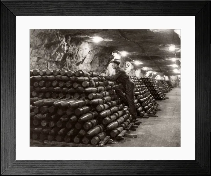 Framed Print : World War II WW2 - shell store Framed Print : World War II WW2 - shell store