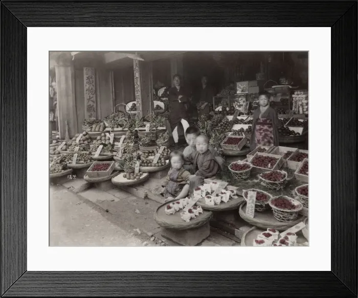 Framed Print : Fruit and vegetable shop store, Japan Framed Print : Fruit and vegetable shop store, Japan