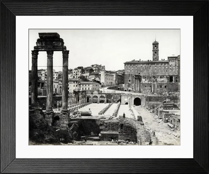 Framed Print : View of the Forum in Rome, Italy Framed Print : View of the Forum in Rome, Italy