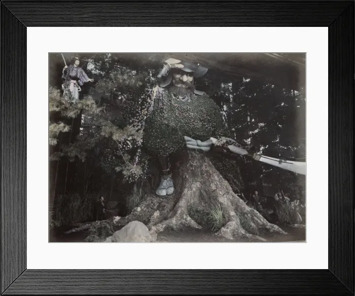 Framed Print : Giant flower creature created for a festival, Japan Framed Print : Giant flower creature created for a festival, Japan