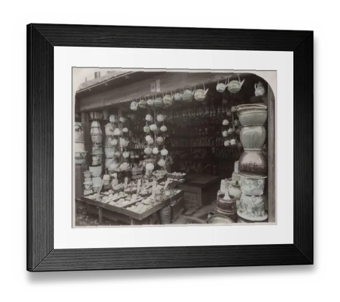 Framed Print : Porcelain and pottery shop, Japan Framed Print : Porcelain and pottery shop, Japan