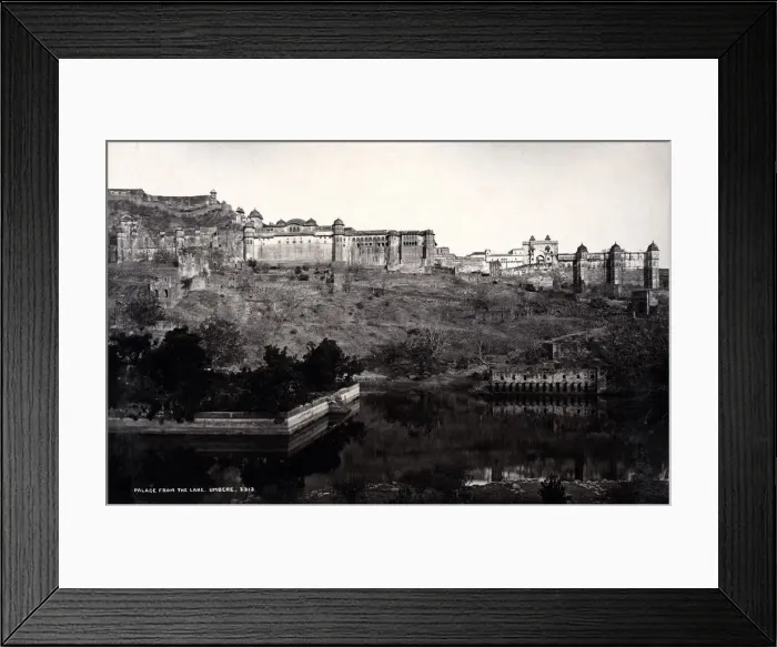 Framed Print : Palace from the Lake, Umbere, Amber, India Framed Print : Palace from the Lake, Umbere, Amber, India