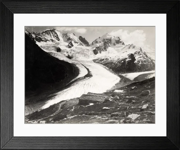 Framed Print : Roseg glacier, Bernina mountain range, Switzerland Framed Print : Roseg glacier, Bernina mountain range, Switzerland