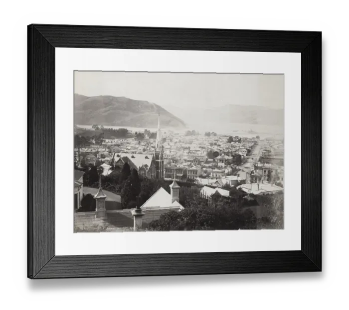 Framed Print : View over the city of Dunedin, New Zealand Framed Print : View over the city of Dunedin, New Zealand