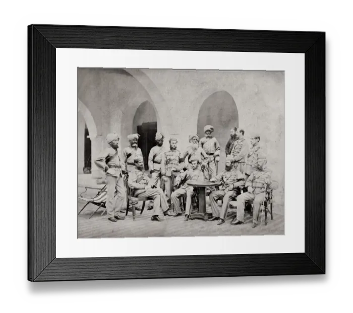 Framed Print : British army in India the 21st Punjab Infantry, 1866 Framed Print : British army in India the 21st Punjab Infantry, 1866