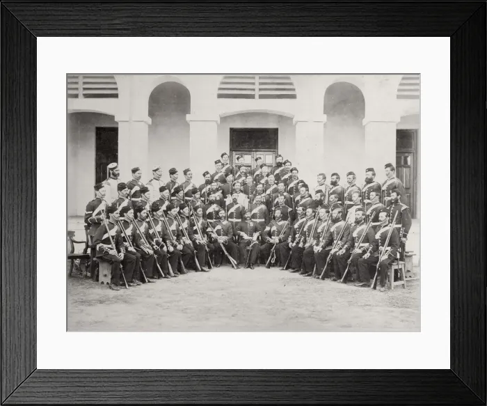 Framed Print : British army in India officers of the 77th Regiment, 1860s Framed Print : British army in India officers of the 77th Regiment, 1860s